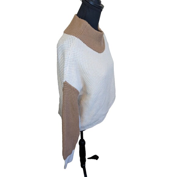 EXPRESS Women Sweater REVERSIBLE STYLE KNIT COLOR BLOCK Oversized Medium - Picture 4 of 11